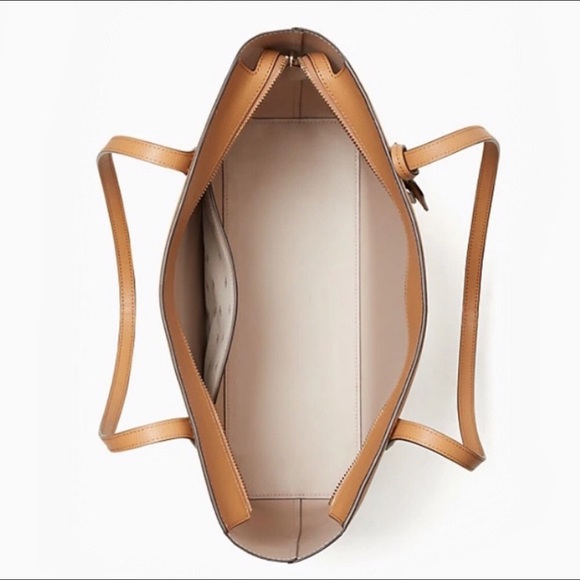 ♠️ kate spade Cara Monstera Leaves Printed Large Tote Bag, Cream Multi - Picture 14 of 16